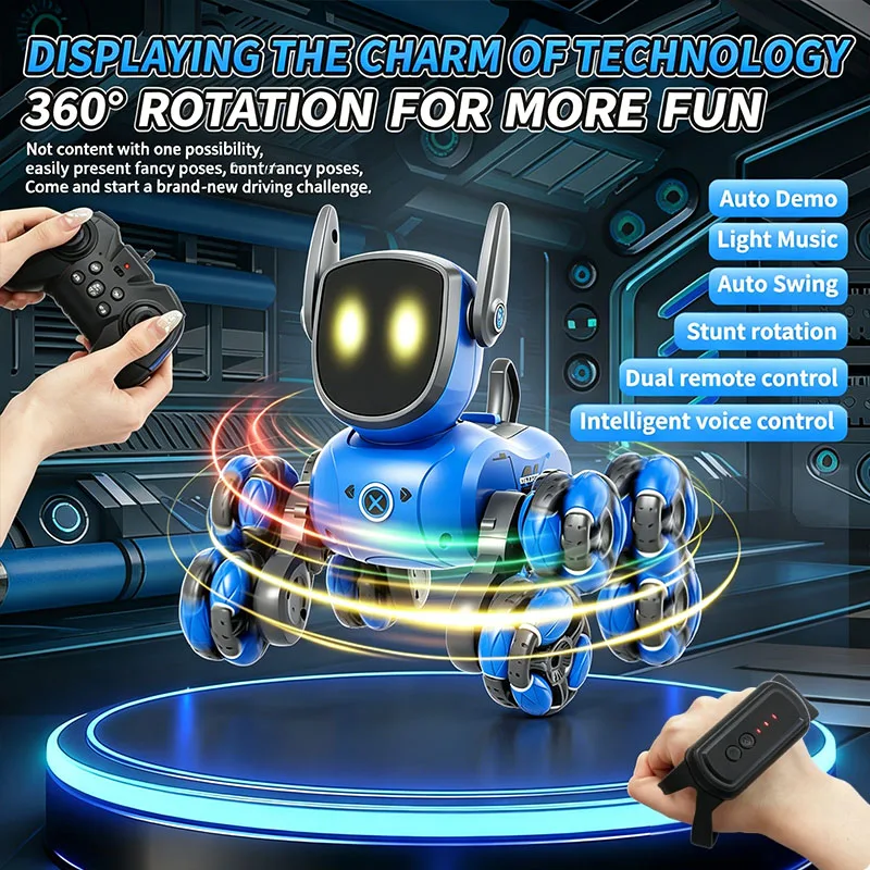 Interactive Squeaky Plush Dog Toy - JJRC Q200 2026 Robot RC Chien